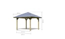 Vorschaubild Karibu 4-Eck Pavillon Bergen 1/2 kesseldruckimprägniert