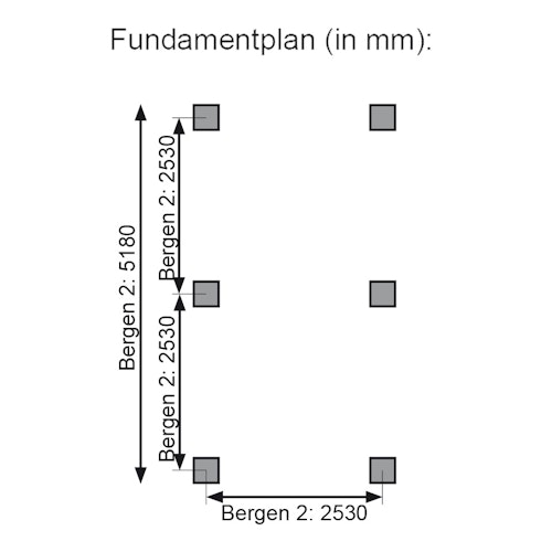 Karibu 4-Eck Pavillon Bergen 1/2 kesseldruckimprägniert
