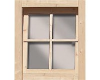 Karibu Dreh-/ Kippfenster für 28 mm Häuser und Carports 69 x 79 cm Karibu Dreh-/ Kippfenster für 28 mm Häuser und Carports 69 x 79 cmZubehörbild