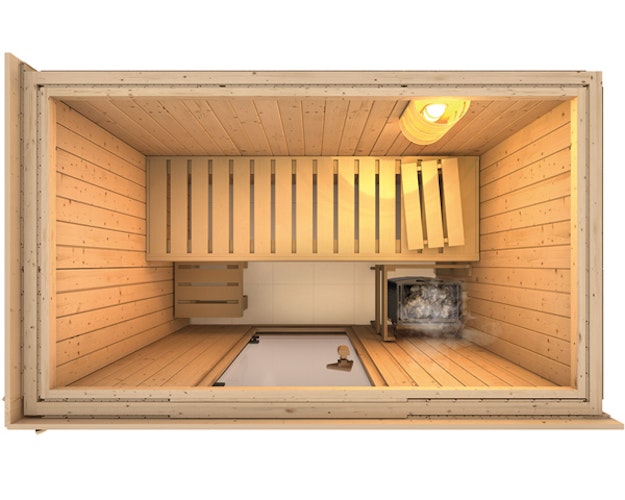 Karibu Sauna Variado mit Fronteinstieg 68 mm