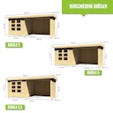Vorschaubild Karibu Woodfeeling Gartenhaus Askola 2/3/3,5/4/5 m. 275 cm Schleppdach/Seiten- und Rückwand in Lamellenoptik