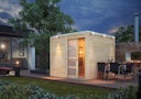 Vorschaubild Karibu Gartenhaus Qubic 1 mit Schiebetür - 19 mm