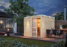 Karibu Gartenhaus Qubic 1 mit Schiebetür - 19 mm Karibu Gartenhaus Qubic 1 mit Schiebetür - 19 mmZubehörbild