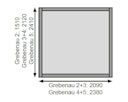 Vorschaubild Karibu Eco Gartenhaus Grebenau / Glücksburg 2/3/4 mit 190 cm Schleppdach