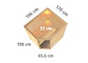 Vorschaubild Karibu Woodfeeling Sauna Mia - 38 mm Massivholz Aktionssauna