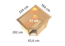 Vorschaubild Karibu Woodfeeling Sauna Mia - 38 mm Massivholz Aktionssauna