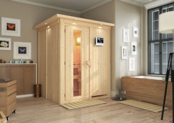 Karibu Sauna Norin mit Fronteinstieg 68 mm