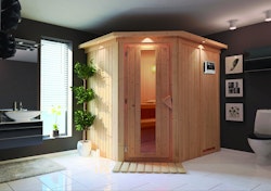 Karibu Sauna Siirin mit Eckeinstieg 68 mm
