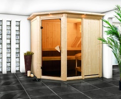 Karibu Sauna Fiona 1 mit Eckeinstieg 68 mm