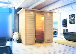 Karibu Woodfeeling Sauna Sonja - 38 mm Massivholz Aktionssauna