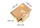 Vorschaubild Karibu Woodfeeling Sauna Svea - 38 mm Massivholz Aktionssauna
