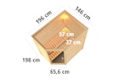 Vorschaubild Karibu Woodfeeling Sauna Svea - 38 mm Massivholz Aktionssauna