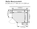 Vorschaubild Karibu Sauna Sinai 3 - Massivholzsauna mit Eckeinstieg 38 mm