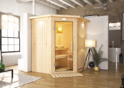 Karibu Sauna Tonja - 68 mm Systemsauna - 230 Volt Plug & Play