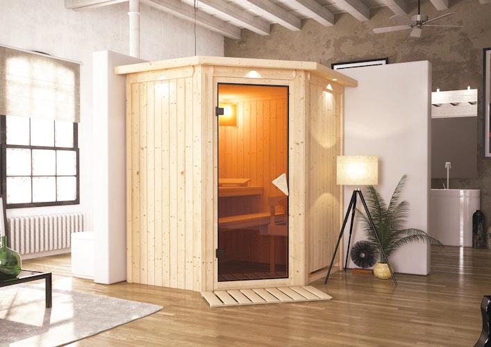 Karibu Sauna Tonja - 68 mm Systemsauna - 230 Volt Plug & Play