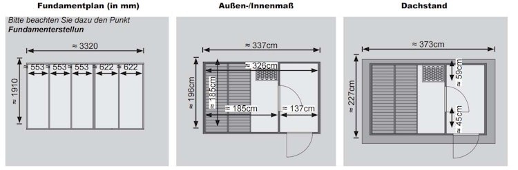 Karibu Gartensauna Pultdach Saunahaus Skrollan 1 mit Vorraum terragrau