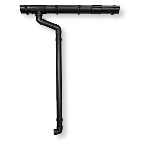 Kunststoff Dachrinnenset für Karibu Classic Einzel- und Doppelsatteldachcarport 1