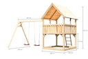 Vorschaubild Akubi Kinderspielturm Luis mit Doppelschaukelanbau