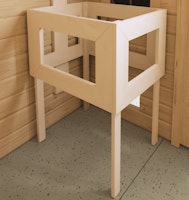 Karibu Ofenschutzgitter Premium aus Espenholz B 60 x T 51 x H 80 cm