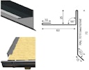 Vorschaubild Aluminium Giebel/Ortgang-Abdeckung mit Wasserfalz für Satteldach-Gartenhäuser anthrazit (1 Stück)