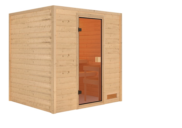 Karibu Woodfeeling Sauna Adelina - 38 mm Massivholz Aktionssauna
