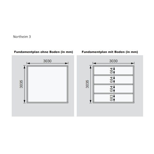 Karibu Woodfeeling Gartenhaus Northeim 3 inkl. 300 cm Schleppdach/Seiten- und Rückwand
