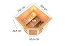 Vorschaubild Karibu Amelia 1 - Sauna mit Eckeinstieg 68 mm