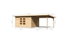 Vorschaubild Karibu Woodfeeling Gartenhaus Northeim 4 inkl. 300 cm Schleppdach und Rückwand