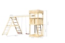 Vorschaubild Akubi Kinderspielturm Ritterburg Löwenherz mit Doppelschaukelanbau und Klettergerüst