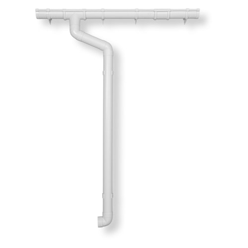 Kunststoff Dachrinnenset für Karibu Gartenhaus Friedland 3 / Bosse mit gr. Vorraum / Saunahaus 3+4
