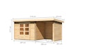 Vorschaubild Karibu Woodfeeling Gartenhaus Bastrup 3 naturbelassen - 28 mm