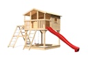 Vorschaubild Akubi Kinderspielhaus Kinderspielgerät Benjamin inkl. Wellenrutsche und Doppelschaukelanbau mit Klettergerüst und Netzrampe