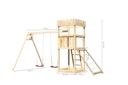 Vorschaubild Akubi Kinderspielturm Ritterburg Löwenherz inkl. Doppelschaukelanbau und Netzrampe
