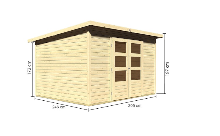 Karibu Woodfeeling Gartenhaus Stockach 2/3/4/5 - 19 mm