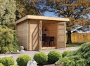 Vorschaubild Karibu Woodfeeling Gartenhaus Bastrup 3 naturbelassen - 28 mm