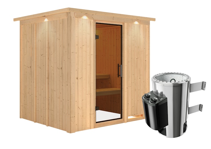 Karibu Sauna Daria - 68 mm Systemsauna - 230 Volt Plug & Play