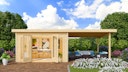 Vorschaubild Karibu Premium Gartenhaus Radeburg 3 - 40 mm (Homeoffice-Gartenhaus)