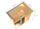 Vorschaubild Karibu Woodfeeling Sauna Jada - 38 mm Massivholz Aktionssauna