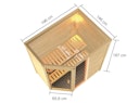 Vorschaubild Karibu Woodfeeling Sauna Jada - 38 mm Massivholz Aktionssauna