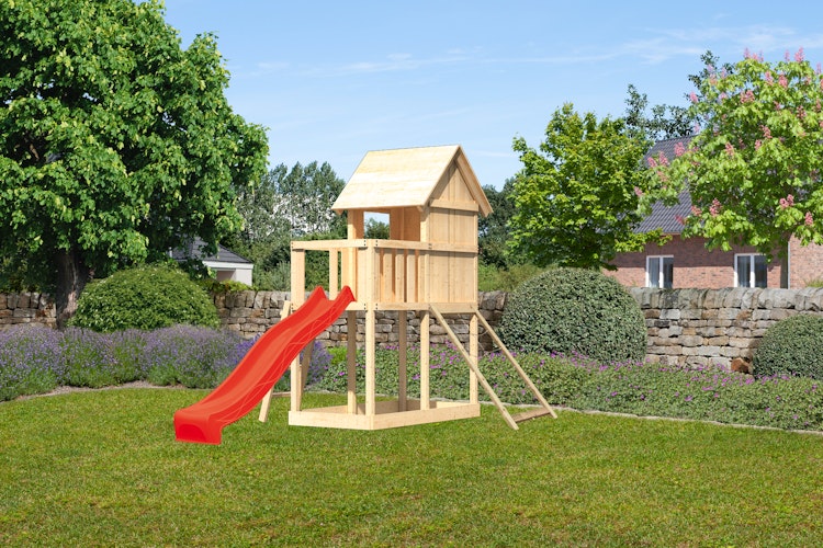 Akubi Stelzenhaus Frieda mit Wellenrutsche und Netzrampe