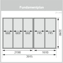 Vorschaubild Karibu Saunahaus Skrollan 3 mit Vorraum terragrau (Rechteckfenster)