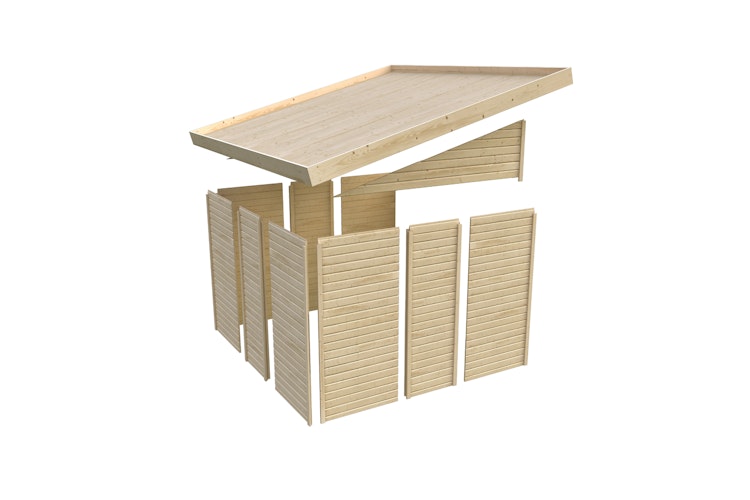 Karibu Premium Gartenhaus Bomlitz 2/3/4 naturbelassen - 19 mm