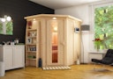 Vorschaubild Karibu Sauna Carin mit Eckeinstieg 68 mm