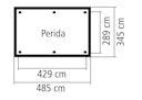 Vorschaubild Karibu 4-Eck Pavillon Perida kesseldruckimprägniert Sparset inkl. Dachschindeln