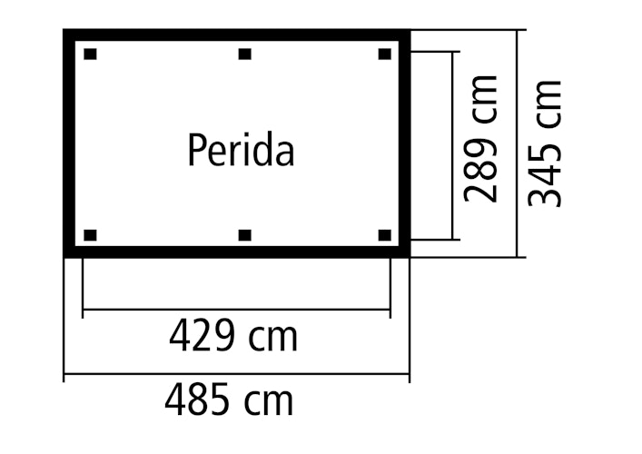 Karibu 4-Eck Pavillon Perida kesseldruckimprägniert Sparset inkl. Dachschindeln