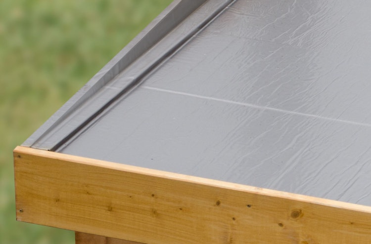 Karibu Design Gartenhaus Dice 1 mit Aluminium Schiebetür - 38 mm (Homeoffice-Gartenhaus)