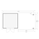 Karibu Woodfeeling Gartenhaus Kandern 6/6,5/7/9 mit 300 cm Schleppdach