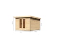 Vorschaubild Karibu Premium Gartenhaus Radeburg 1 - 40 mm (Homeoffice-Gartenhaus)