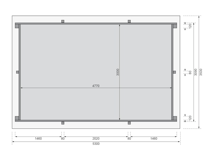 Karibu Rechteck Pool Gr. 3 - 350 x 530 cm - kesseldruckimprägniert Sparset mit Filteranlage 