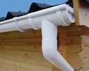 Vorschaubild Kunststoff Dachrinnenset für Skan Holz Gartenhaus Blockbohlenhaus Gent